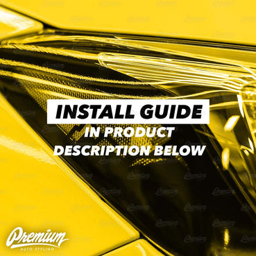Headlight Amber Delete Overlay w/ Mountain Range Cut Out -Gloss Black