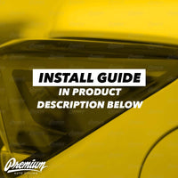 Tail Light Trim Accent Overlay w/ Mountain Range Cut Out -Gloss Black