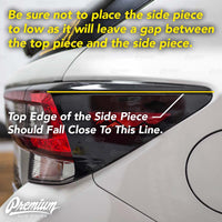 Tail Light Deck Vinyl Overlay with Mountain Range Cut Out - Gloss Black