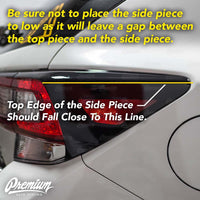 Tail Light Deck Vinyl Overlay with Reflector Cut Out - Gloss Black