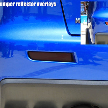 2008-2017 Mitsubishi EVO X Rear Bumper Reflector Overlay - Smoke Tint