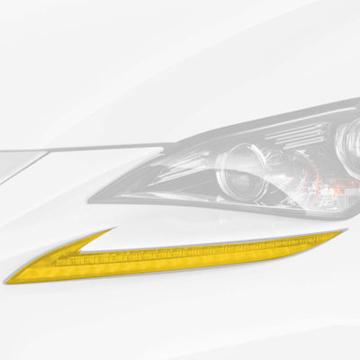 Pre-Cut Yellow Headlight DRL's Overlays - 2015-2019 Lexus RC