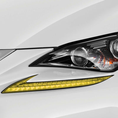 Pre-Cut Yellow Headlight DRL's Overlays - 2015-2019 Lexus RC