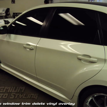 2008-2014 Subaru WRX STI window trim chrome delete