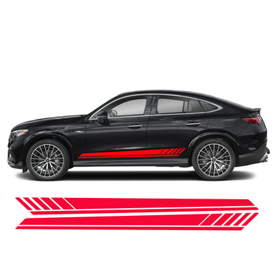 AMG Style Side Stripes DECALs For Mercedes Benz Rocker Panel | 2016 - 2023 Mercedes GLC