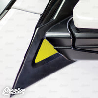 Mirror Accent Insert Vinyl Overlay - Carbon Fiber