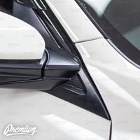 Mirror Accent Insert Vinyl Overlay - Carbon Fiber