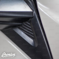 Mirror Accent Insert Vinyl Overlay - Carbon Fiber