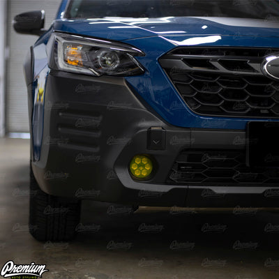 PRE-CUT FOG LIGHT OVERLAYS - RALLY YELLOW TINT | 2022-2025 SUBARU OUTBACK WILDERNESS