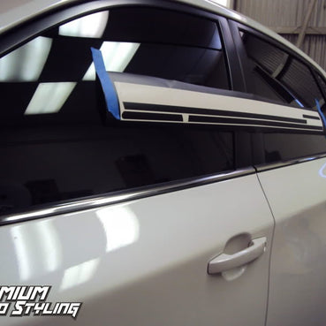 2008-2014 Subaru WRX STI window trim chrome delete