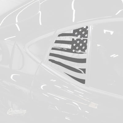 Distressed Flag Quarter Window DECAL | 2025+ Toyota Camry