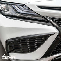 2021-2024 Toyota Camry SE XSE Shadow Black Lower Headlight Accent Overlays