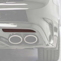 Rear Reflector Smoke Tint/Gloss Black Overlay | 2018-2021 Kia Stinger (GT Model Only)