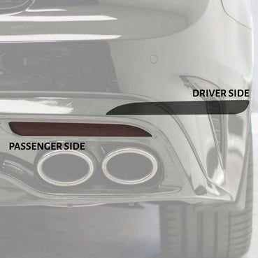 Rear Reflector Smoke Tint/Gloss Black Overlay | 2018-2021 Kia Stinger (GT Model Only)