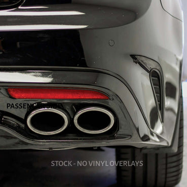 Rear Reflector Smoke Tint/Gloss Black Overlay | 2018-2021 Kia Stinger (GT Model Only)
