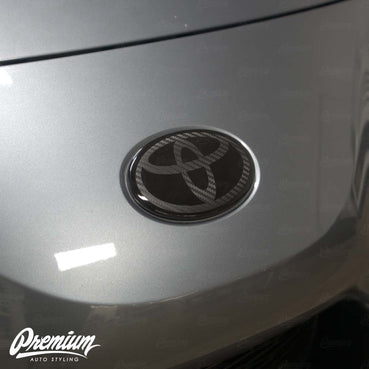 Carbon Stealth - Front & Rear Vinyl Emblem Vinyl Overlay | 2020+ Toyota GR Supra