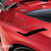 Lamborghini Aventador SVJ Decals - black with white j