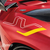 Lamborghini Aventador SVJ Decals - black with white j