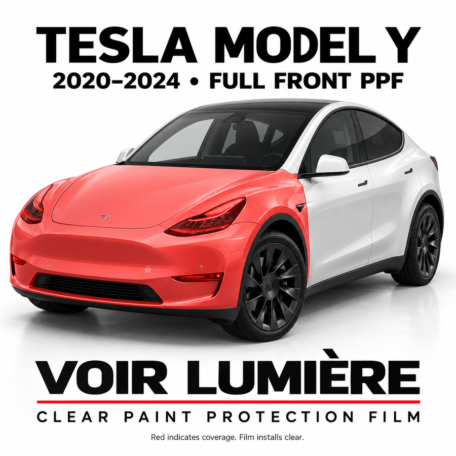 2020–2024 Tesla Model Y Full Front PPF Kit | DIY Precut Clear Paint Protection Film
