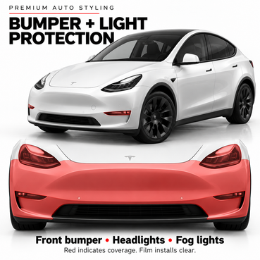 2020–2024 Tesla Model Y Full Front PPF Kit | DIY Precut Clear Paint Protection Film