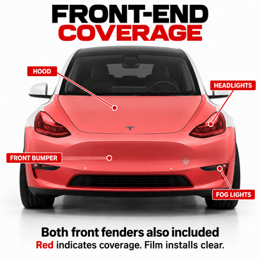 2020–2024 Tesla Model Y Full Front PPF Kit | DIY Precut Clear Paint Protection Film