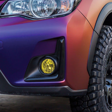 2012-2017 Subaru Crosstrek XV Fog Light Tint Overlays - Rally Yellow/Smoke