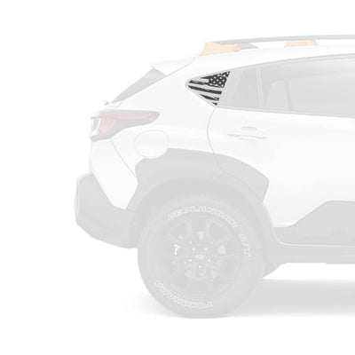 Distressed Flag Quarter Window DECAL Set | 2024+ Subaru Crosstrek