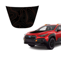 Topo Print Anti-Glare Hood Stamp - 2024+ Subaru Crosstrek