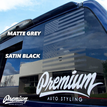 American Flag Rear Window DECAL - Satin Black / Satin Grey | 2019-2023 RAM 1500