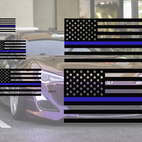 Universal Thin Blue Line Flag Decal Set