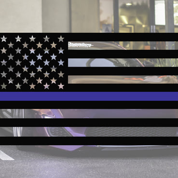 Universal Thin Blue Line Flag Decal Set