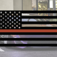 Universal Thin Red Line Flag Decal Set