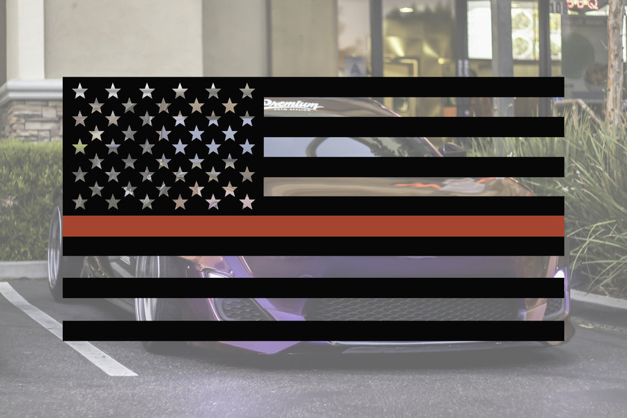 Universal Thin Red Line Flag Decal Set