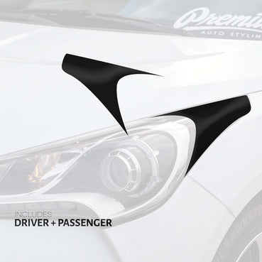 Headlight Amber Delete Smoke Tint/Gloss Black Vinyl Overlay | 2011-2017 Hyundai Veloster
