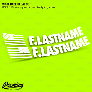 USA Custom Race Decal Set