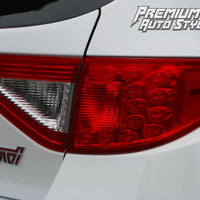 2008-2014 Subaru WRX & STI Hatchback Red Tail Light Tint Overlays w/ Reverse Cut Outs