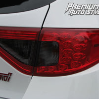 2008-2014 WRX hatchback tail light overlay - Red Tint with Smoke Tint Inners