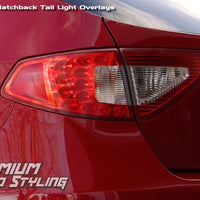 Tail Light Overlays w/ Reverse & Blinker Cut Outs - Red Tint | 2008-2014 Subaru WRX & STI Hatchback