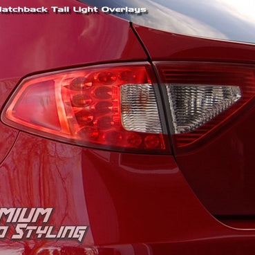 2008-2014 Subaru WRX Hatchback Tail Light Overlay Kit (Red Tint w/ Reverse & Blinker Cutouts)